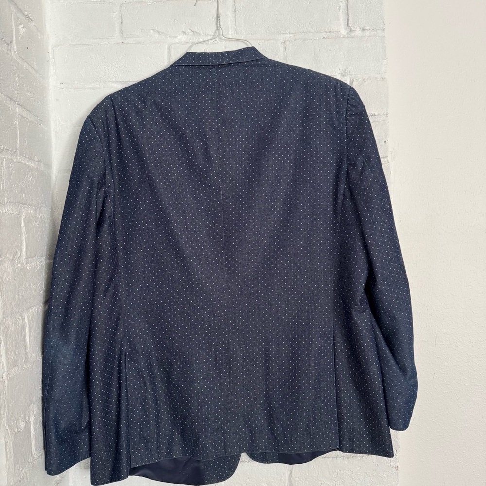 Tommy Hilfiger Navy Polka Dot Sport Coat – Size L48 - $18 - Picture 9 of 13